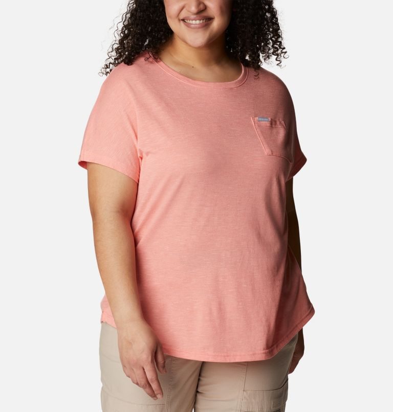 Women's Columbia Cades Cape T Shirts Coral | Plus Size CA-X813A